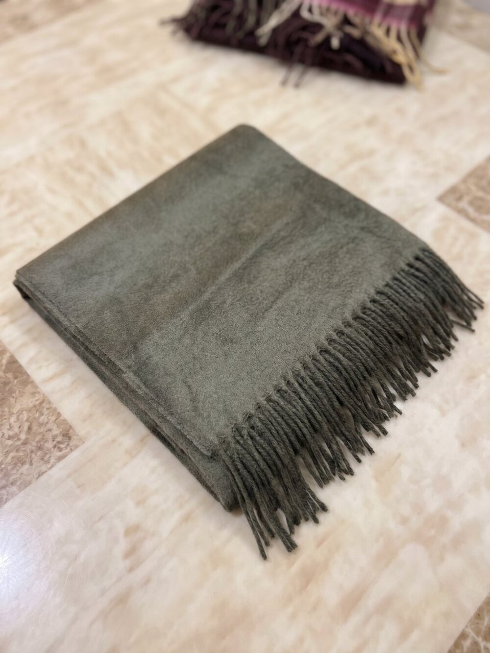 Ray Albar Cashmere Scarf-Olive Green